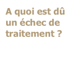 A quoi est dû un échec de traitement ?
