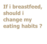 If i breastfeed, should i change my eating habits ?