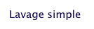  Lavage simple