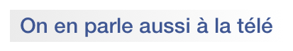 On en parle aussi à la télé